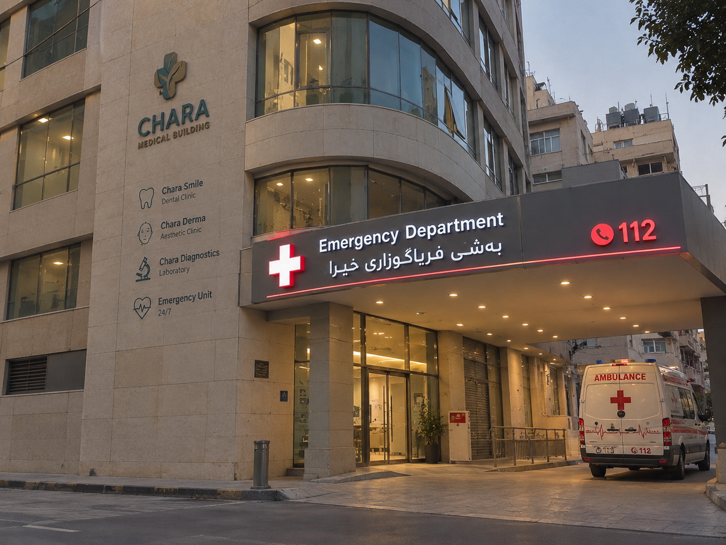 Ambulance used for emergency medical transport