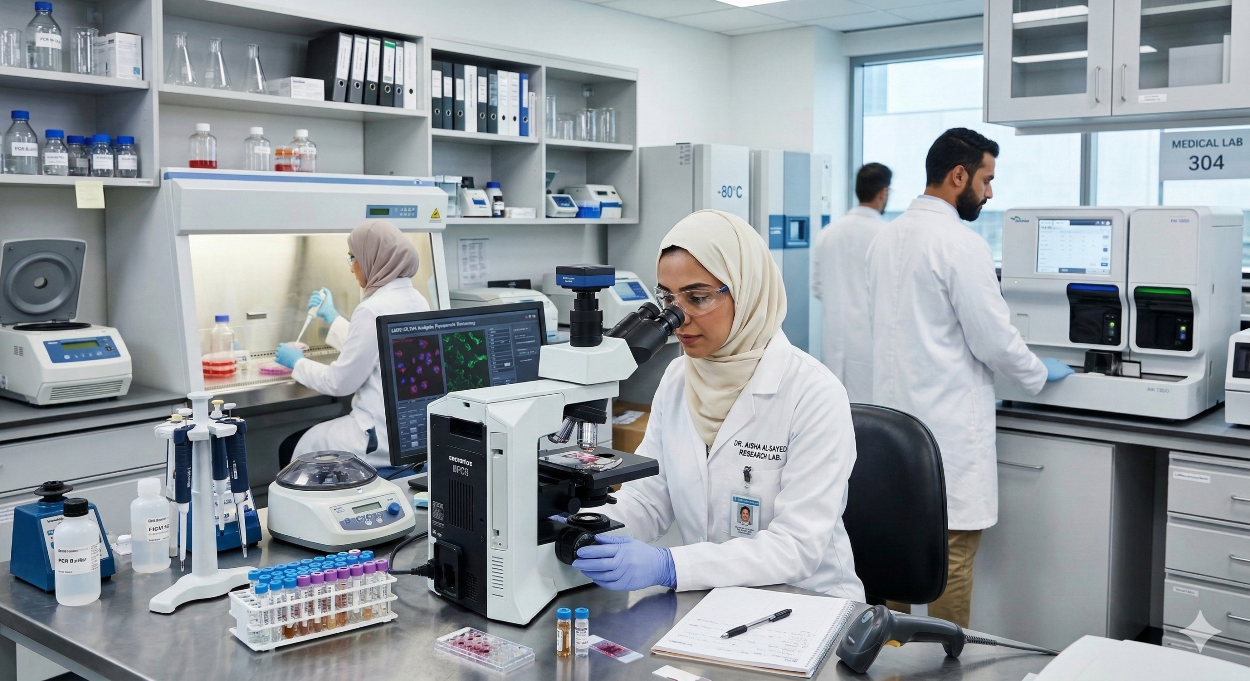 Laboratory professional carrying out scientific work